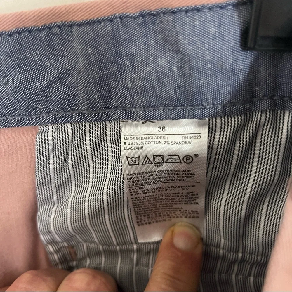 Banana Republic Aiden‎ Shorts Casual Chino Men's Size 36 Flat Front Light Pink